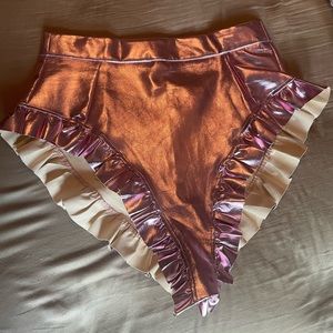 Pink metallic hot shorts